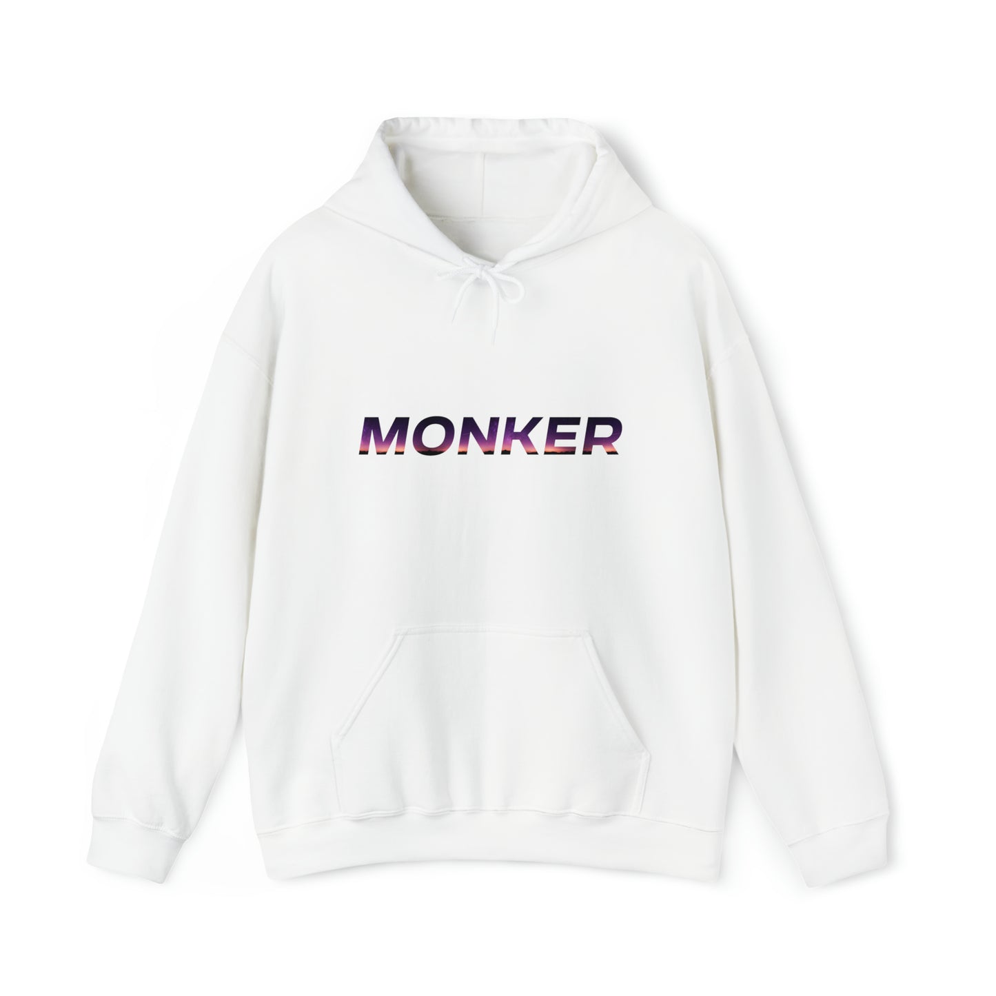 Men's White Neon Galaxy Monker Hoodie