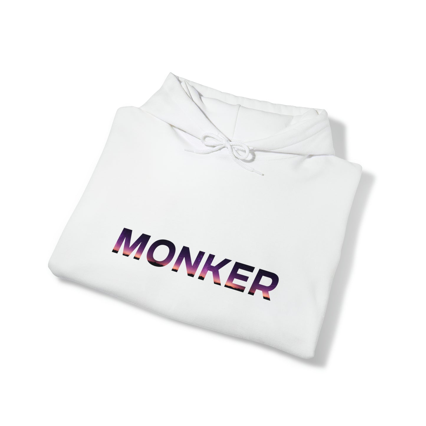 Men's White Neon Galaxy Monker Hoodie